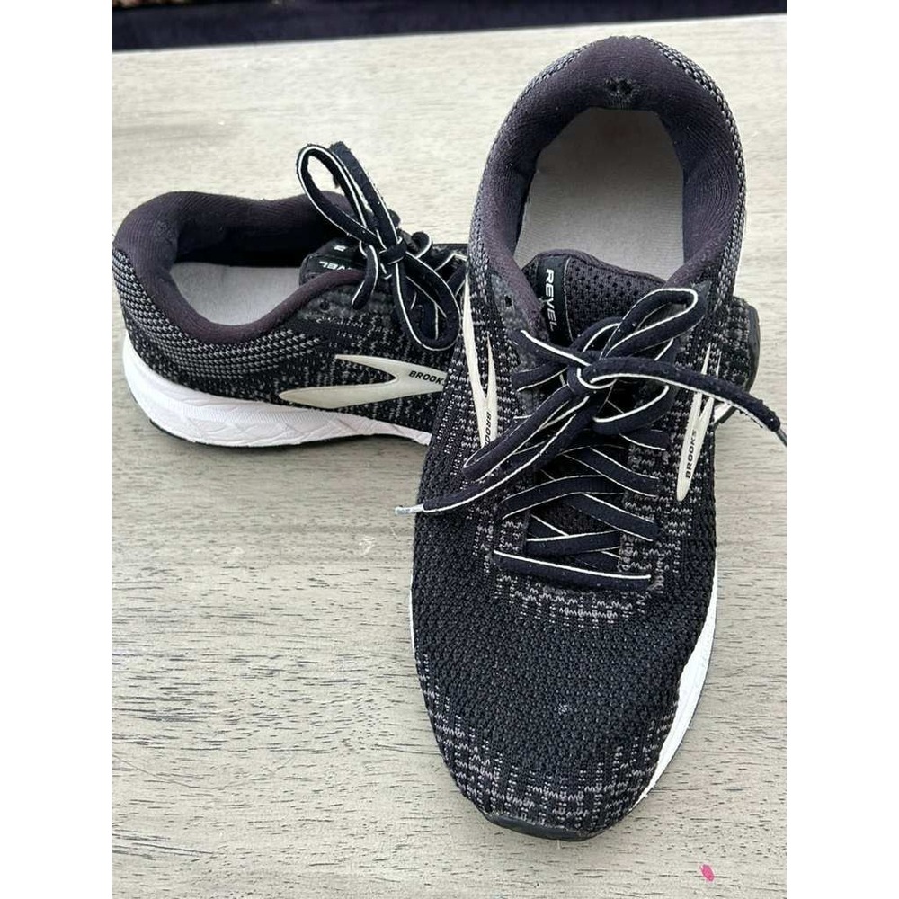 Brooks Revel 3 Womens Running Shoes Black White Knit 1203021B012 Size 9 Medium B - Picture 5 of 12